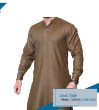 Mens Asian-Style Brown Suit